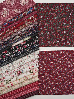 Набор тканей для рукоделия Импортный хлопок: Кармина, 20*20 см, 25 шт - Купава фото 2