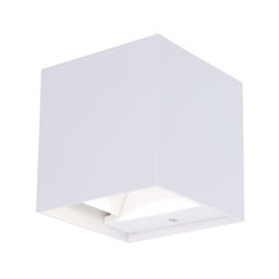 ULU-S55B-2x3W/3000K+4000K+6000K IP65 WHITE Светильник светодиодный уличный. Архитектурный накладной. С переключателем цвета свечения. Теплый(3000K)/Белый(4000K)/Дневной(6000K). Корпус белый. TM Uniel