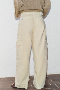 JEANS Z1975 BARREL TIRO MEDIO CARGO / Crudo medio - Zara фото 6