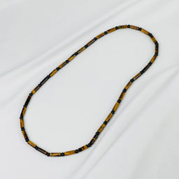 Бусы мужсике из Тигрового глаза и Агата 72 см