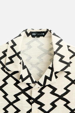 GEOMETRIC PRINT OVERSHIRT - Zara фото 18