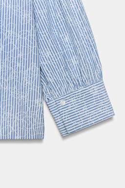 STRIPED FLORAL PRINT SHIRT - Zara фото 8