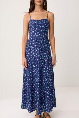 Indigo A Kesim _i_ek Desenli Boho Ask_l_ Midi Dokuma Elbise TWOSS21EL1341 - Trendyolmilla фото 4