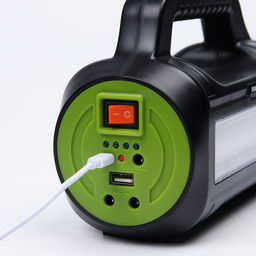 Фонарь прожекторный аккумуляторный, 10+10 Вт, 4000 мАч, Т6+LED, 6 режимов, солнечная батарея - Simaland фото 4