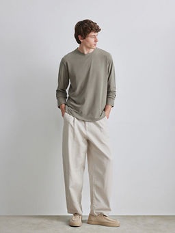 Bisiklet Yaka Erkek Sweatshirt