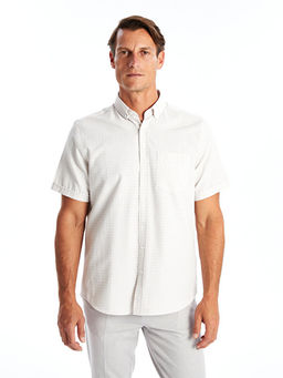 Regular Fit K?sa Kollu Ekose Erkek G?mlek