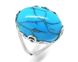 Кольцо из серебра бирюза пресс., МЦВ218