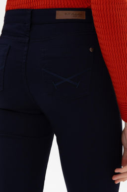 Kad_n Lacivert Toothpick Fit Kanvas Pantolon