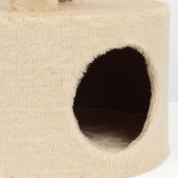 Комплекс для кошек с когтеточкой, с круглым домом, 2 полками, 42 х 42 х 90 см, бежевый - Simaland фото 13