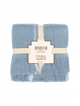 Плед под мохер 130x180 синий