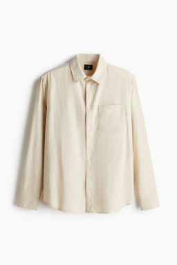 Camisa en mezcla de lino Regular Fit - H&m фото 5