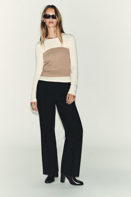 CONTRAST CORSET T-SHIRT