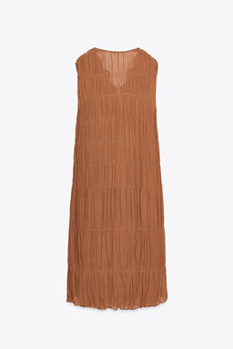 ZW COLLECTION GATHERED EMBROIDERED DRESS - Zara фото 18