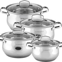 40455 Набор кастрюль 2л+2,8л+3,8л+5л нерж/ст MB (х4)