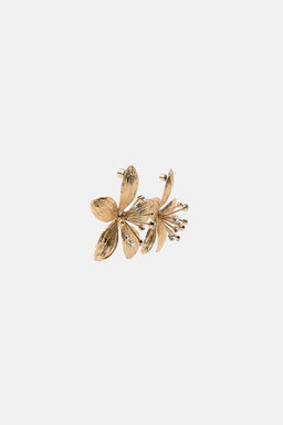 PENDIENTES FLOR RELIEVE JOYAS / Dorado - Zara фото 3