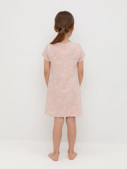 К 1156/дымчатая роза,зайчата сорочка ночная для дев
