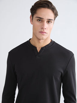 Bisiklet Yaka Erkek Sweatshirt