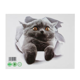 Цена за 6 шт. Интерьерная наклейка 3Д TAKE IT EASY «Кошка шотландская», на стену, 25×23 см, влагостойкая, ПВХ