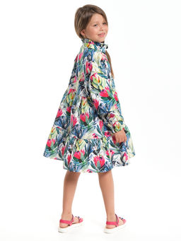 Платье нарядное хлопковое UD 7933 цветы Протея - Mini maxi фото 3