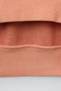 SUDADERA LISA GARMENT DYE / Naranja - Zara фото 7