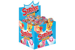 Strike, карамель на палочке с молочно-фруктовым вкусом, 11,3 г (упаковка 50 шт)