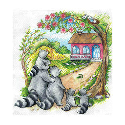 Набор для вышивания Сделай своими руками Н-31 Новоселье. Еноты 14.5 х 16 см