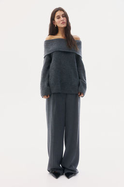 Jersey off-the-shoulder en punto de canale - H&m фото 2