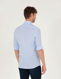 A__k Mavi Slim Fit Uzun Kollu G_mlek - Pierre cardin фото 5