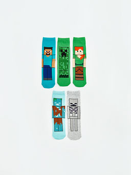 Minecraft Erkek ?ocuk Soket ?orap 5li
