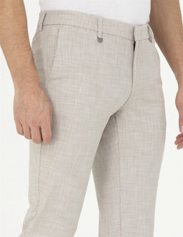 Bej Ex. Slim Fit Kuma_ Pantolon