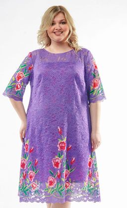 Платье из великолепного гипюра с роскошной печатью под вышивку