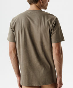 ATLANTIC NMT-033 Футболка пижамная мужская T-Shirt темно-бежевый  фото 3