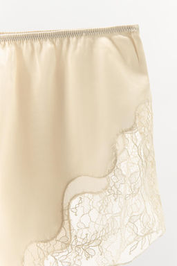 LACY SATIN SHORTS