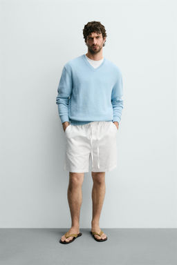 TEXTURED JOGGER BERMUDA SHORTS - Zara фото 18