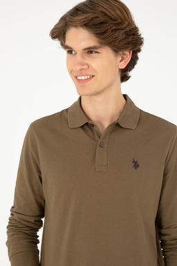 Мужской базовый свитшот цвета хаки Неожиданная скидка в корзине - U.s. polo assn фото 2