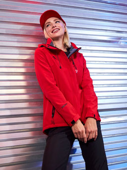 Женская мембранная куртка виндстоппер на флисе Azimuth Сияние 124/23983_711 Красный  фото 28