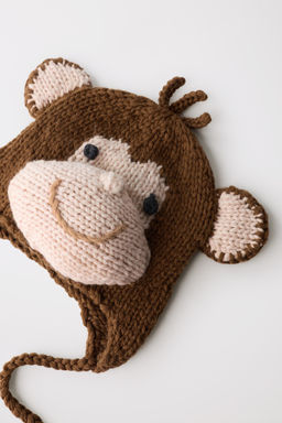 100% WOOL MONKEY HAT LIMITED EDITION - Zara фото 7