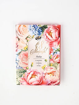 Цена за 2 шт. Набор, блок бумаги 30 л, ручка синяя паста 1.0 мм и 5 шт наклеек "С 8 Марта"