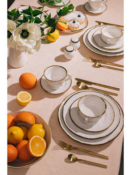 Чайная пара Magistro Alpine Frost, 2 предмета: чашка 245 мл, блюдце d=15 см, фарфор, белая