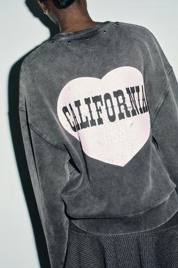 WASHED SLOGAN SWEATSHIRT - Zara фото 4