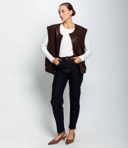 Жилет #КТ619115, шоколадный