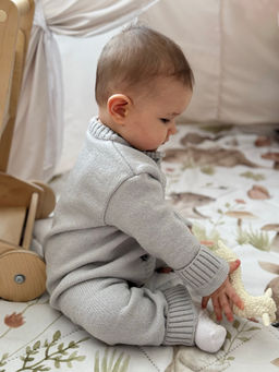 Серый полушерстяной комбинезон - Kogankids фото 2