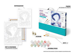 ФРЕЯ PNB/PM-370 Набор для раскрашивания по номерам 40 х 30 см Душа дракона