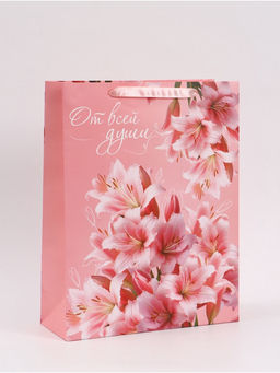 Пакет подарочный «От всей души», 31×40×11.5 см