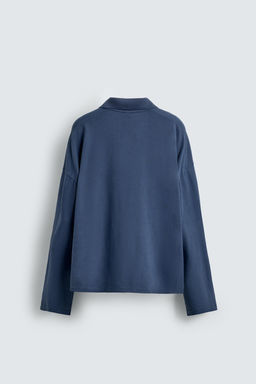 POLO PIQU? RELAXED FIT PARCHE N?MEROS / Azul - Zara фото 8