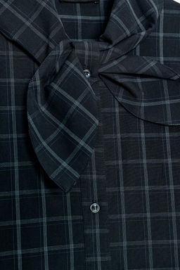 CHECK POPLIN SHIRT WITH POCKET SQUARE - Zara фото 10
