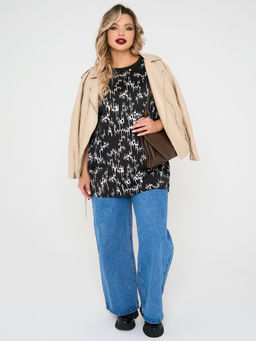 Блузка 0087-29 черный матовый