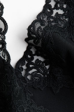 Camis?n lencero de viscosa con ribete de encaje - H&m фото 3