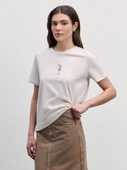 Футболка прямого кроя с принтом / Zarina