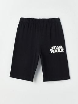 Beli Lastikli Star Wars Bask?l? Erkek ?ocuk Pijama ?ort